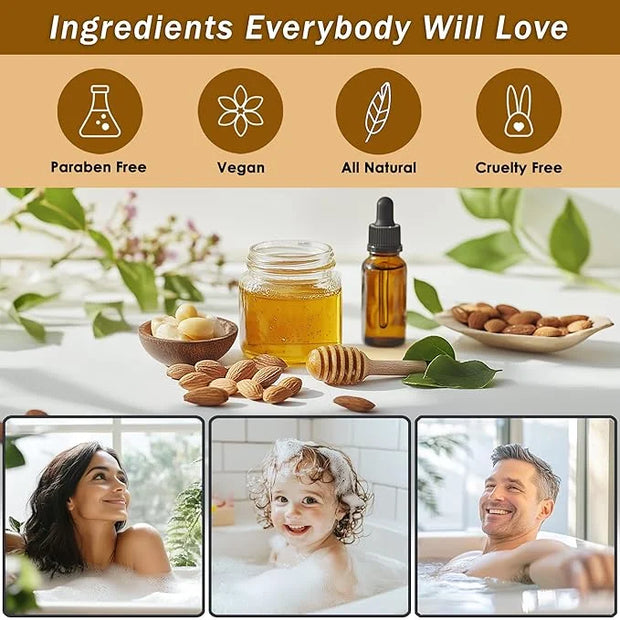 Spa Gift Baskets For Women - Luxury Bath Set With Honey & Almond - Spa Kit Includes Body Wash, Bubble Bath, Lotion, Bath S...