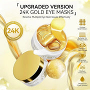 BREYLEE 24K Gold Eye Masks - 60 Pcs, Retinol & Caffeine Under Eye Patches for Reduce Fine Lines & Wrinkles, Puffy Eyes and...