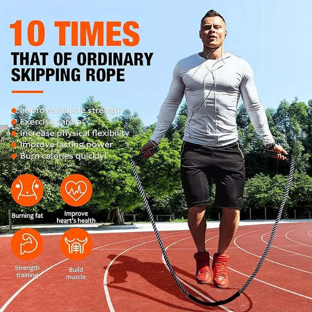 Jump Rope, Weighted Jump Rope for Fitness, Heavy - Product Image