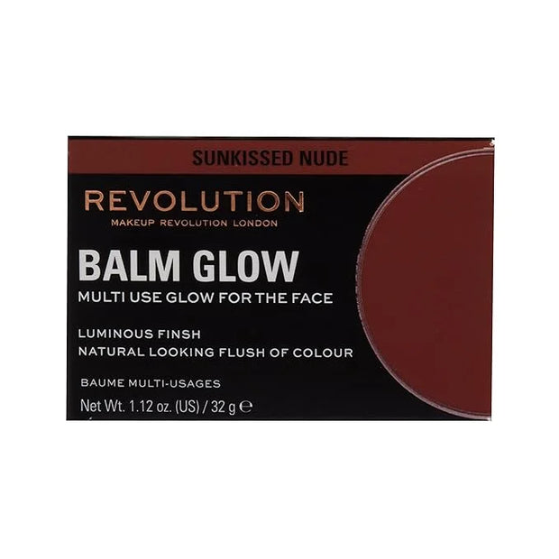 Revolution, Balm Glow, Multi-Use Balm for Cheeks, Eyes & Lips, Buildable Formula, Dewy Finish, Sunkissed Nude, 1.12 Oz. - ...