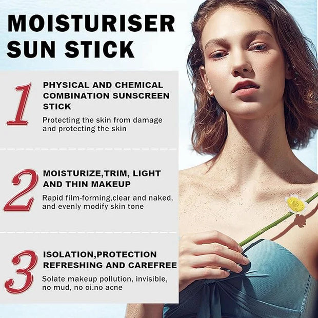 NVLEPTAP Sun Stick SPF50 Sun Stick Pro Protector Solar En Barra Sunscreen Stick for Face Body Refreshing Non Greasy Sun St...