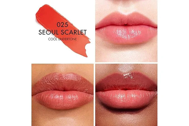 Dior Addict Natural Glow Color Reviving Lip Balm SPF 10, 025 Seoul Scarlet, 0.11 Ounce - Product Image