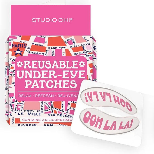 Studio Oh! Reusable Under-Eye Patches, Puffy Eyes Treatment and Under Eye Masks Skincare, 100% Silicone Eye Patches, Pairs...