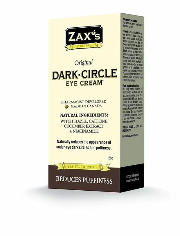 ZAX'S ORIGINAL - Under Eye Cream for Dark Circles and Puffiness, Moisturizing Eye Cream with Witch Hazel, Caffeine, Niacin...