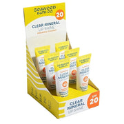 Seaweed Bath Co. Hydrating Clear Mineral Lip Shine SPF 20 Sunscreen Zinc Oxide Lip Balm, 0.28 Oz (6 Pack), Moisturizing Ca...