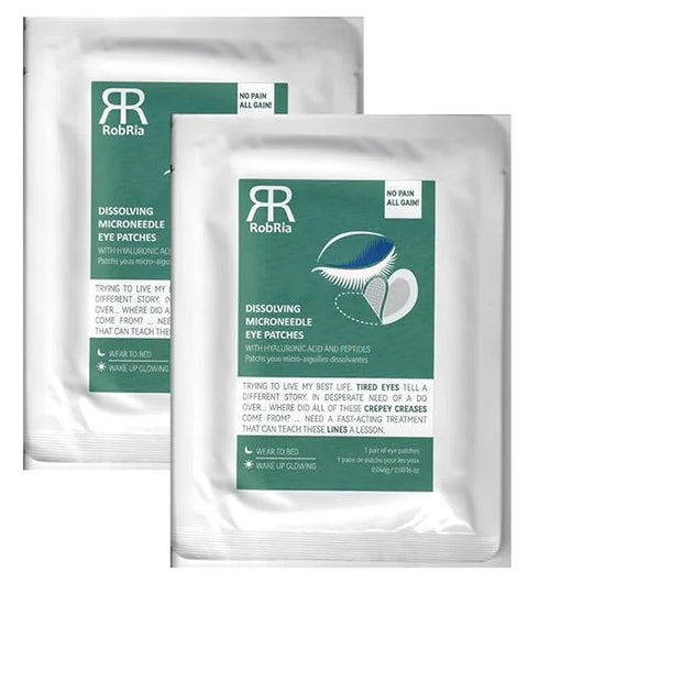2 Pack Dissolving Microdart Eye Patches with Hyaluronic Acid & Peptides - Target Fine Lines & Wrinkles, Hydrate & Rejuvena...