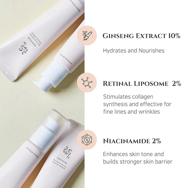 Beauty of Joseon Revive Eye Serum with Retinal Niacinamide Correction for Puffy Eye Bags Fine Lines Dark Circles Wrinkles,...