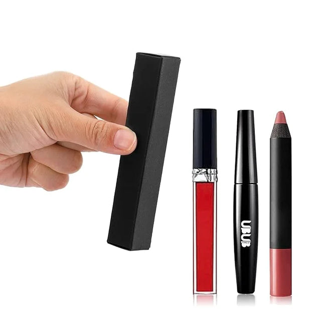 TOPZEA 118 Pack Lip Gloss Packaging Boxes, Kraft Paper Empty Lipgloss Packaging Cases Bulk Black Wrapping Box for Essentia...