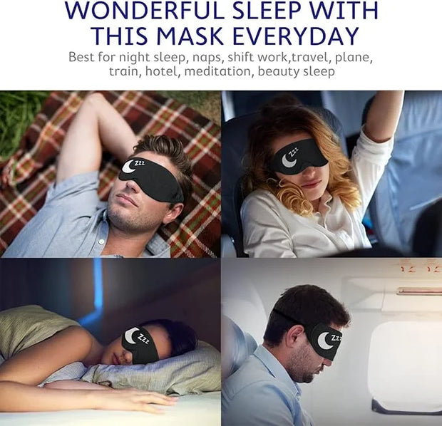 Mavogel Cotton Sleep Mask - Sleep Eye Mask for Women Men, Light Blocking Night Eyemask, Super Soft and Comfortable Eye Cov...