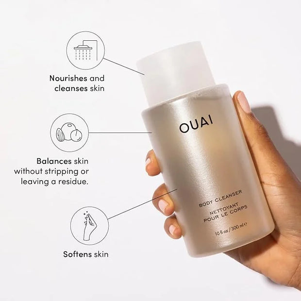 OUAI Body Cleanser Refill, Dean Street - Foaming Body Wash with Jojoba Oil and Rosehip Oil to Hydrate, Nurture, Balance, S...