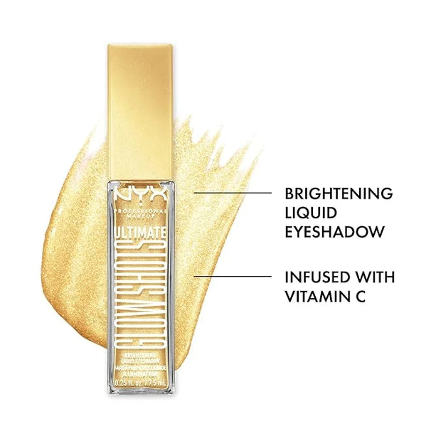 NYX PROFESSIONAL MAKEUP Ultimate Glow Shots, Liquid Eyeshadow, Long-Lasting Shimmer Eye Shadow with Vitamin C - Lemon Slay...