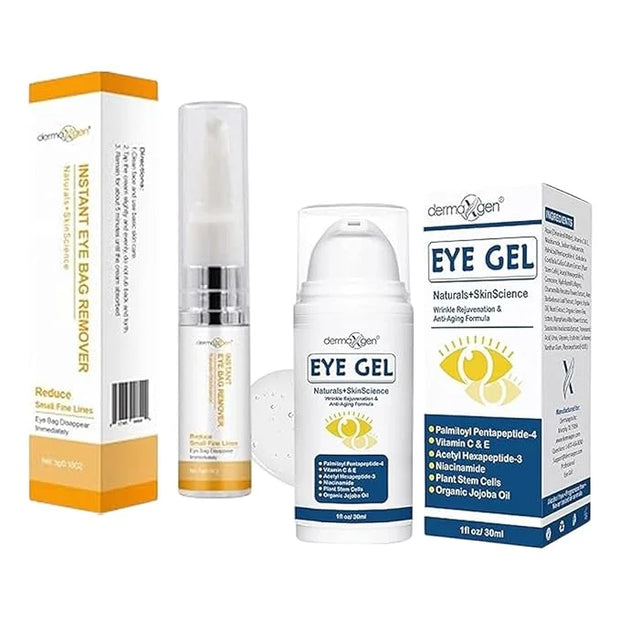 Eye Gel with Plant Stem Cells & Peptide Complex for Under & Around Eyes – Reduces Puffiness, Dark Circles & Fine Lines – W...