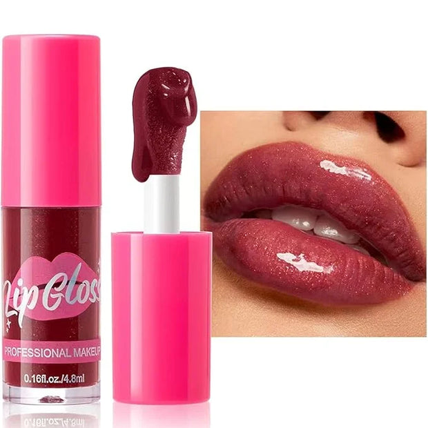 Lip Plumper Gloss Glitter Tinted Plumping Lip Gloss For Women Hydrating Long Lasting Shimmer Moisturizing Glossy Non Stick...