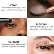 FV Long Lasting Cream Eyeshadow Stick, Waterproof & High Pigmented Eye Shadow Sticks Duo with Blending Sponge, Crease-Proo...
