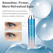 Eye Serum for Dark Circles and Puffiness, 5% Caffeine 8% Retinol Under Eye Cream with Build-In 3D Roller Applicator, Hyalu...