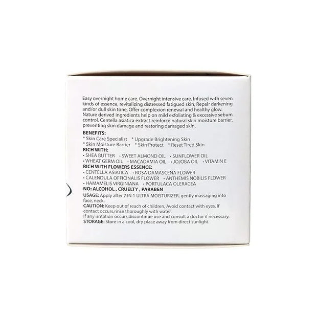 Restoring Night Cream for Face, Anti-Aging Moisturizer with Hydro-Rich Essence. Skin-renewing face cream for a hydrated, y...