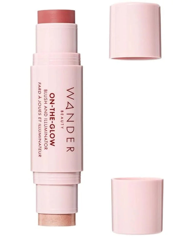 Wander Beauty On-the-Glow Blush and Illuminator - Sienna Sunset/Nude Glow - 7-in-1 Hydrating Cream Blush & Highlighting St...