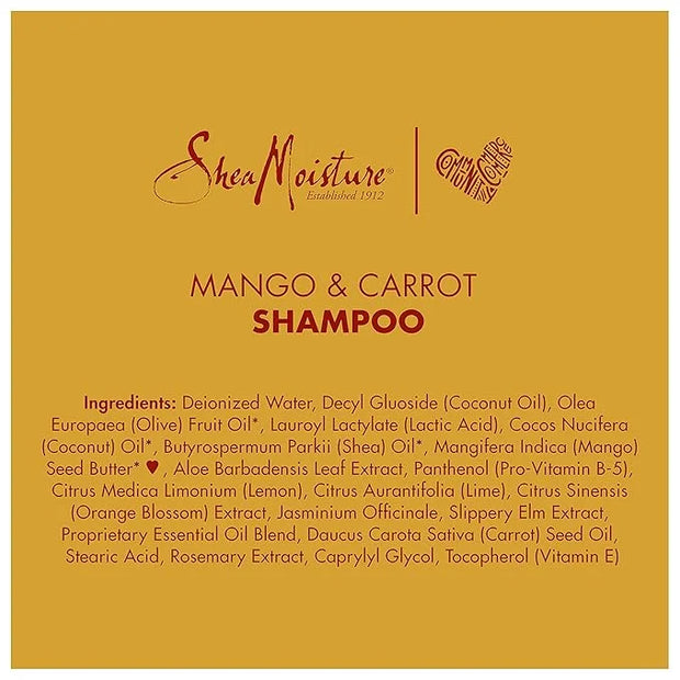 SheaMoisture Extra-Nourishing Shampoo hair care for Kids Mango Carrot with Shea Butter 8 oz - Product Image