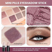 evpct 12Pcs Capsule Cream Eye Shadow Brightener Sticks Set for Eyes, Champagne Pearl Taupe Bronze Cocoa Stone Putty Smoky ...