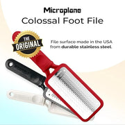 Microplane Colossal Foot File Scraper - The Original Stainless Steel Foot Rasp, Dead Skin/Callus Remover for Feet, Gentle ...