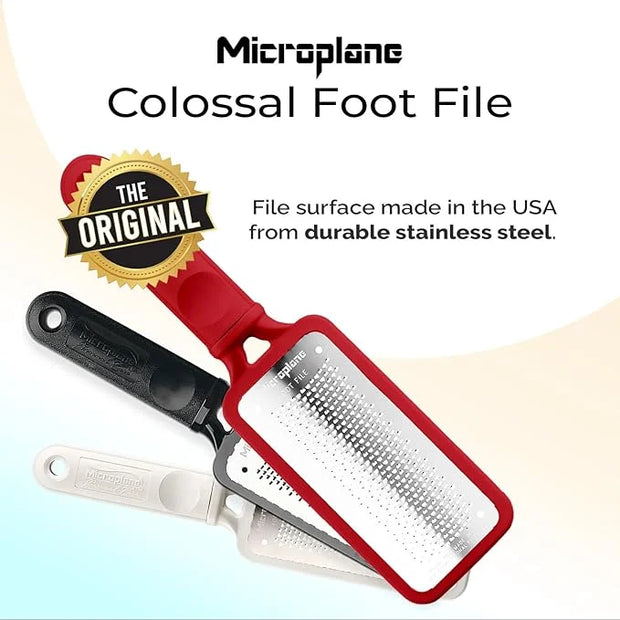 Microplane Colossal Foot File Scraper - The Original Stainless Steel Foot Rasp, Dead Skin/Callus Remover for Feet, Gentle ...