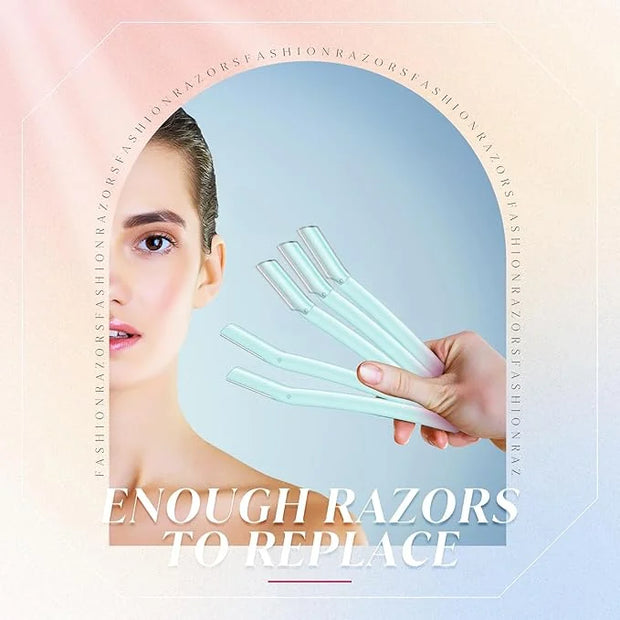 Lasnten 6Pcs Dermaplane Razor Eyebrow Facial Razor for Women Men Single Blade Multipurpose Eyebrow Trimmer Skin Hair Remov...