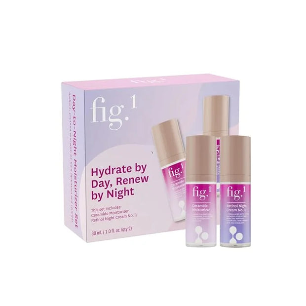 Fig.1 Day-to-Night Moisturization, 24-Hour Hydration Skincare Gift Set - Travel & Trial Size - Includes Ceramide Moisturiz...