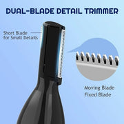 Eyebrow Trimmer Electric Eyebrow Razor for Men, Rechargeable Facial Hair Shaver Painless Detail Trimmer with Rinseable Bla...