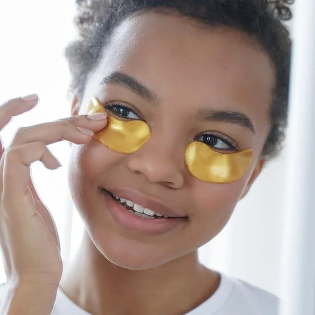 Under Eye Mask Gold Pairs - Reduce Dark Circles, Puffy Eyes, Undereye Bags, Wrinkles - Gel Under Eye Patches - Gifts for M...