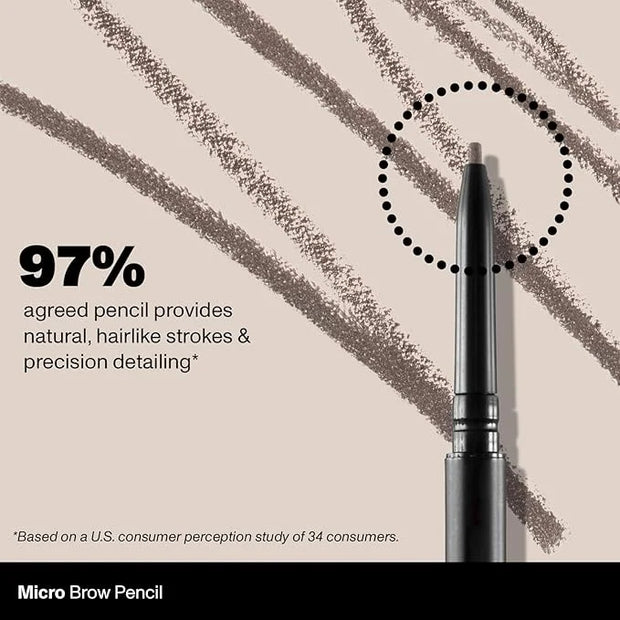 Morphe Micro Dual Eyebrow Pencil - Dual-Ended Brow Pencil Featuring a Retractable, Ultra-Precise, Pointed Tip - Richly Pig...