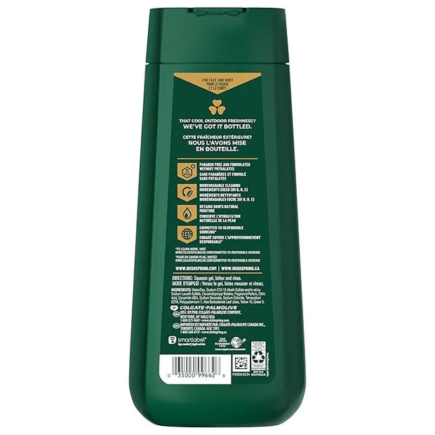 Irish Spring Men's Body Wash Shower Gel, Aloe Mist, 20 Oz, 4 Pack - Product Image