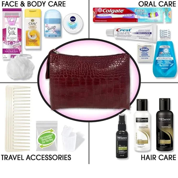 Women's Premium 16 PC Travel Kit – Stocking Stuffer and Holiday Gift Set with Tresemme Hair Products and Bath Essentials –...