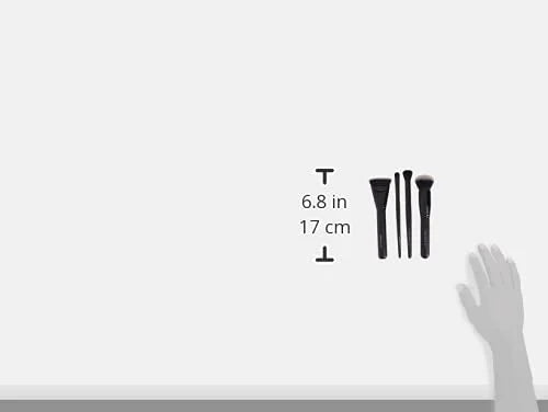 e.l.f. Complexion Perfection Brush Kit, 4-Piece Makeup Brush Set, Brushes For Foundations & Concealers, Vegan & Cruelty-Fr...