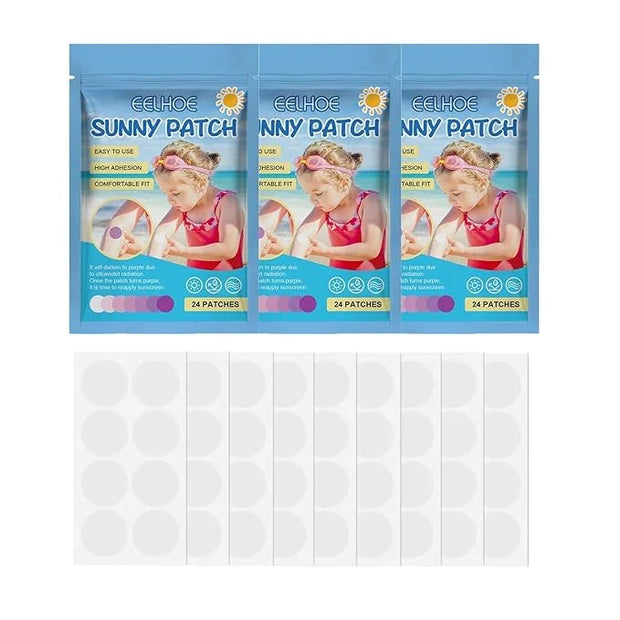 48Pcs White UV Stickers for Sunscreen,Sun Cream Stickers to Reapply,Waterproof UV Detection Stickers,UV Detection Reminder...