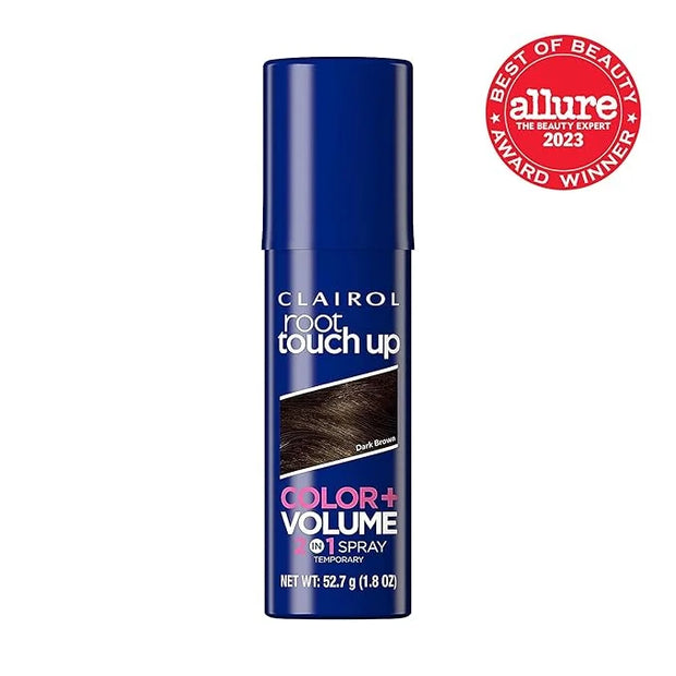 Clairol Root Touch-Up Color + Volume 2-in-1 Temporary Spray, Dark Brown Hair Color, Pack of 1 - Product Image