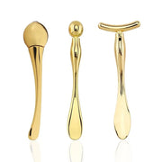 BetterJonny 3Pcs Metal Eye Cream Applicator Roller Wand Stick, Cosmetics Spoon Eye Cream Massager Wand Girls Women Facial ...
