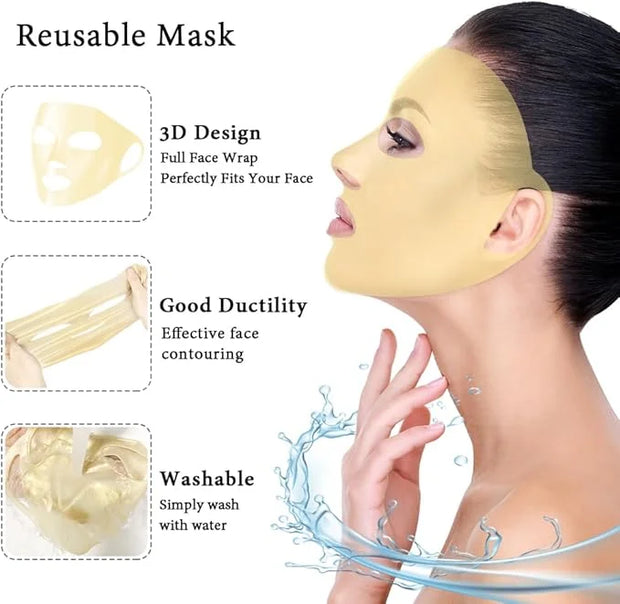 Ice Face Mask and Eye Ice Roller 5Pack Beauty Skin Care Tools Set, Eye Mask for Dry Eyes Face Depuffer Wrinkles and Liftin...