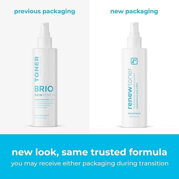 BRIOTECH Skin Renew Toner, Hypochlorous Acid Spray Topical Skin Spray for Face and Skin, Minimize Appearance of Blemishes,...