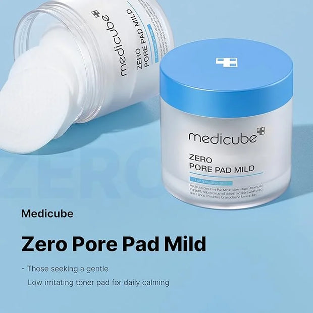 Medicube Zero Pore Pads Mild 2.0 (70 Pads) - Gentle Calming Toner Pads for Exfoliation, Minimizing Pores, and Blackhead Re...