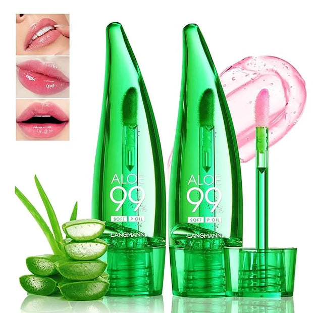 2 Pcs Aloe Vera Color Changing Lipstick Lip Changing