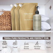 Terra Pure Spa Collection 1 Liter Conditioner Refill Bag For Soap Dispensers | Bulk Toiletries for Vacation Rentals, and H...