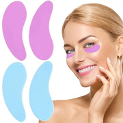 2 Pairs Under Eye Patches Reusable, Blue Purple Silicone Eye Mask for Wrinkles Dark Circles Puffiness Fine Lines Self Skin...