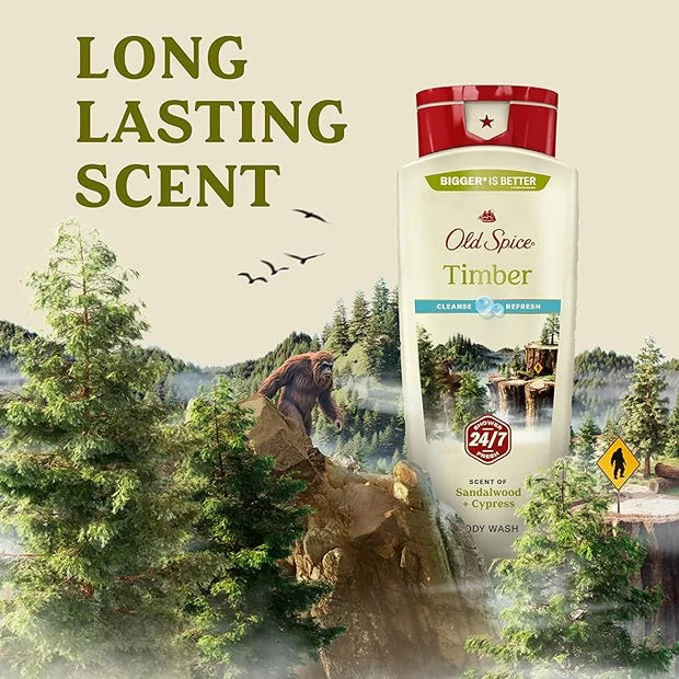 Old Spice Cleansing Body Wash for Men, 24/7 Shower Fresh with Lasting Scent, Cleanse & Refresh, Gentle on Skin, Vitamin B3...
