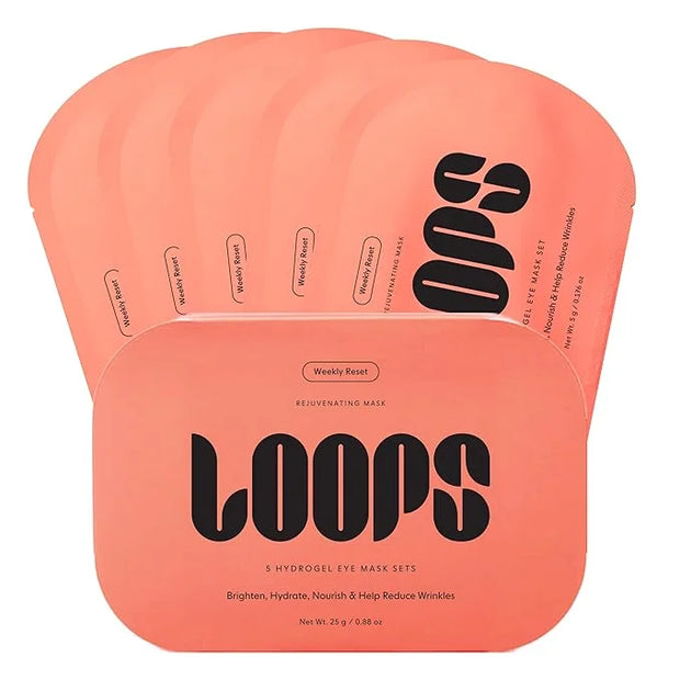 LOOPS WEEKLY RESET - Rejuvenating Hydrogel Eye Mask Kit - Brighten, Hydrate, Nourish and Help Reduce Wrinkles for Refreshe...