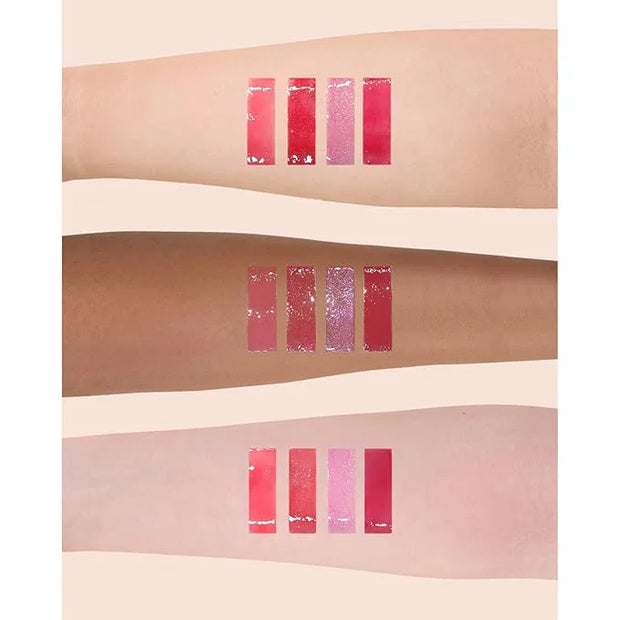 Flower Knows Violet Strawberry Rococo Glowy Lip Gloss G01+G02 +Hair Clips Set - Product Image