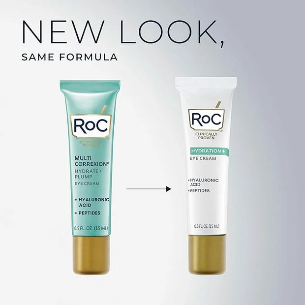RoC Multi Correxion Hyaluronic Acid Anti Aging Under Eye Cream for Puffiness & Dark Circles (.5 OZ) + RoC Retinol Capsules...