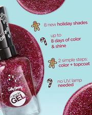 Sally Hansen Miracle Gel™, Holiday Dreams Crumb True, Long Lasting, Gel-Like Formula, No UV Lamp Needed, Brown Glitter Nai...