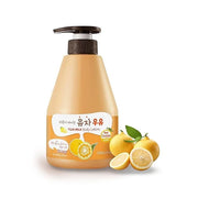 WELCOS Kwailnara Yuja Milk Body Lotion & Body Wash Set – Moisturizing & Revitalizing Korean Skincare Bundle with Yuja Extr...