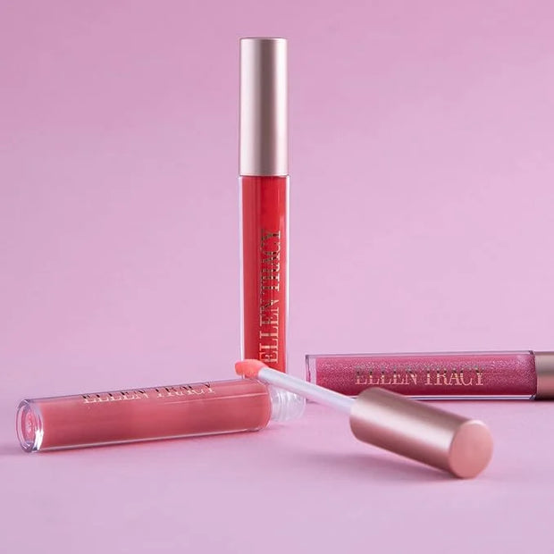 Enchante Ellen Tracy Lip Gloss Collection, Shimmery Lip Glosses for Women and Girls, Long Lasting Lip Gloss Set with Rich ...