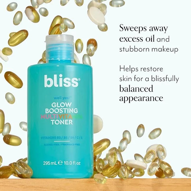 Bliss Well Yes Hydrating Toner with Vitamin B3, B5, B6, C & E - Brightens, Soothes, and Balances Skin - Alcohol-Free, Idea...